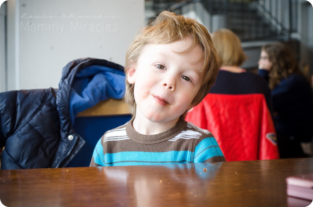 Toddler at table